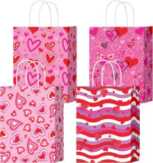 W WINTMING 16 Pcs Pink Heart Gift B...