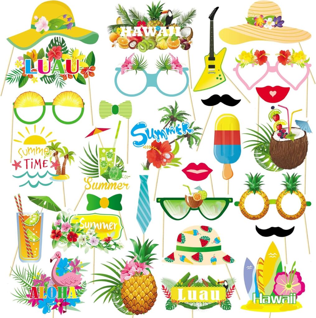 Tropical Photo Booth Props