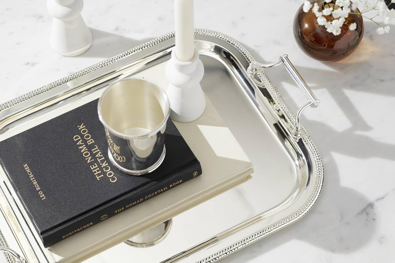 Reed And Barton 896102 Rectangle Silverplate Tray With Handles - Image 5