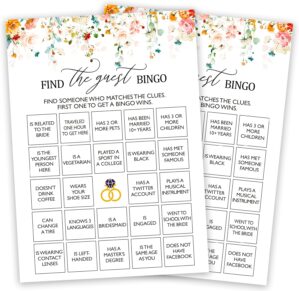 Bridal Shower Bingo Games, Find The...