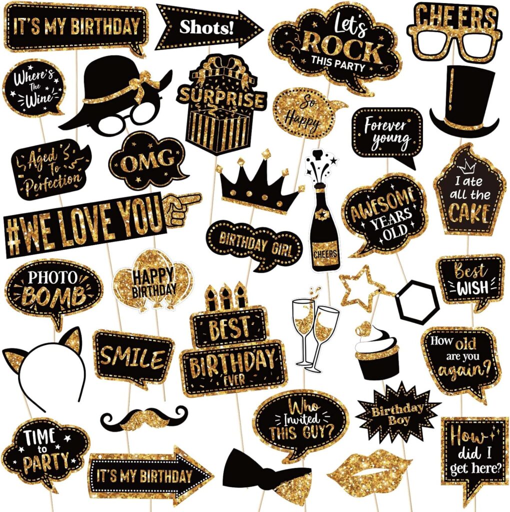 Birthday Photo Booth Props