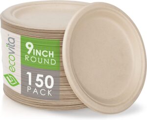 Ecovita 100% Compostable Paper Plat...
