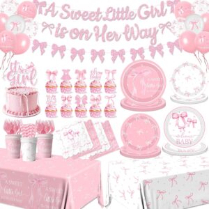 Pink Bow Baby Shower Decorations fo...