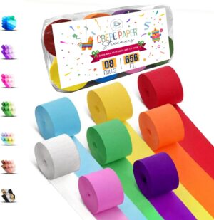 8 Crepe Paper Streamers Rolls, 656f...