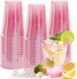 Glowserve 50 Pack 12 oz Pink Dispos...