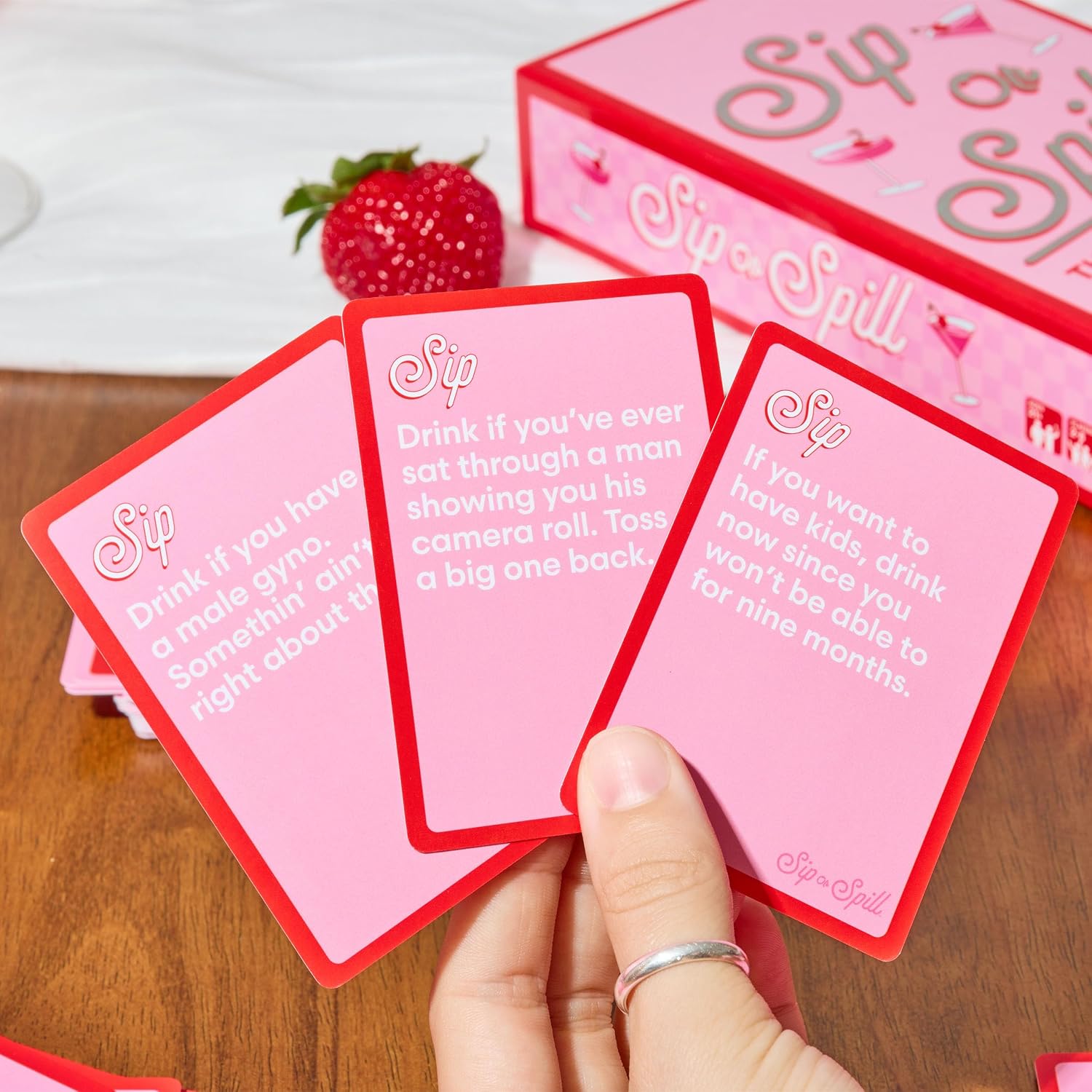 Sip or Spill Party Drinking Game – Fun Summer Drinking Games for Parties, Outdoor & Pool Party Games, Adult Party Game for Groups, Travel-Friendly for Beach & Vacation Fun, Includes 200 Cards - Image 2
