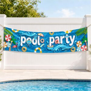 Pool Party Decorations Banner, 9.8 ...