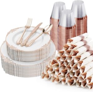 Bestluck 350PCS Rose Gold Plastic P...