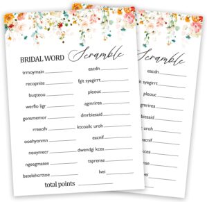 Bridal Shower Games, Bridal Word Sc...