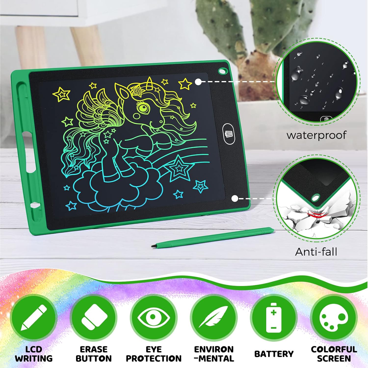 Zhehao 48 Pieces LCD Writing Tablet for Kids 8.5 Inch Doodle Pads Bulk Erasable Drawing Doodle Board Drawing Pads Learning Toy for Valentine Easter Gift Boys Girl Age 3-10(Blue,Red,Green,Pink) - Image 2