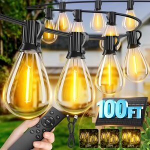 100FT Solar String Lights Outdoor W...