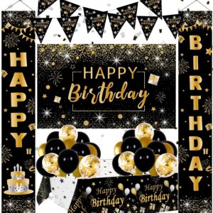 Black and Gold Birthday Decorations...