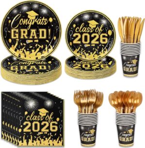 175PCS Graduation Plates and Napkin...