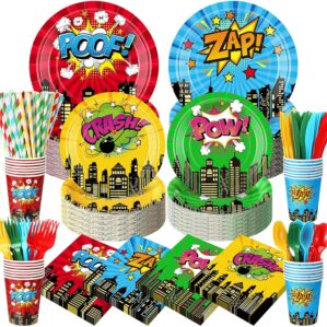 450 Pcs Hero Theme Tableware Set De...