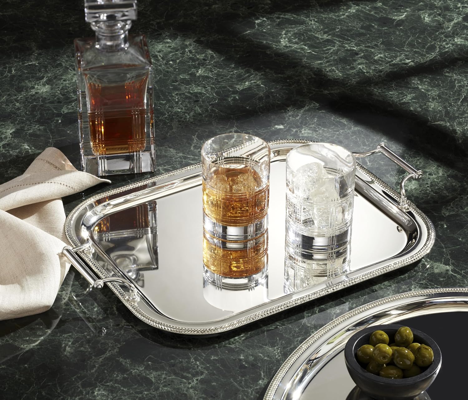Reed And Barton 896102 Rectangle Silverplate Tray With Handles - Image 3