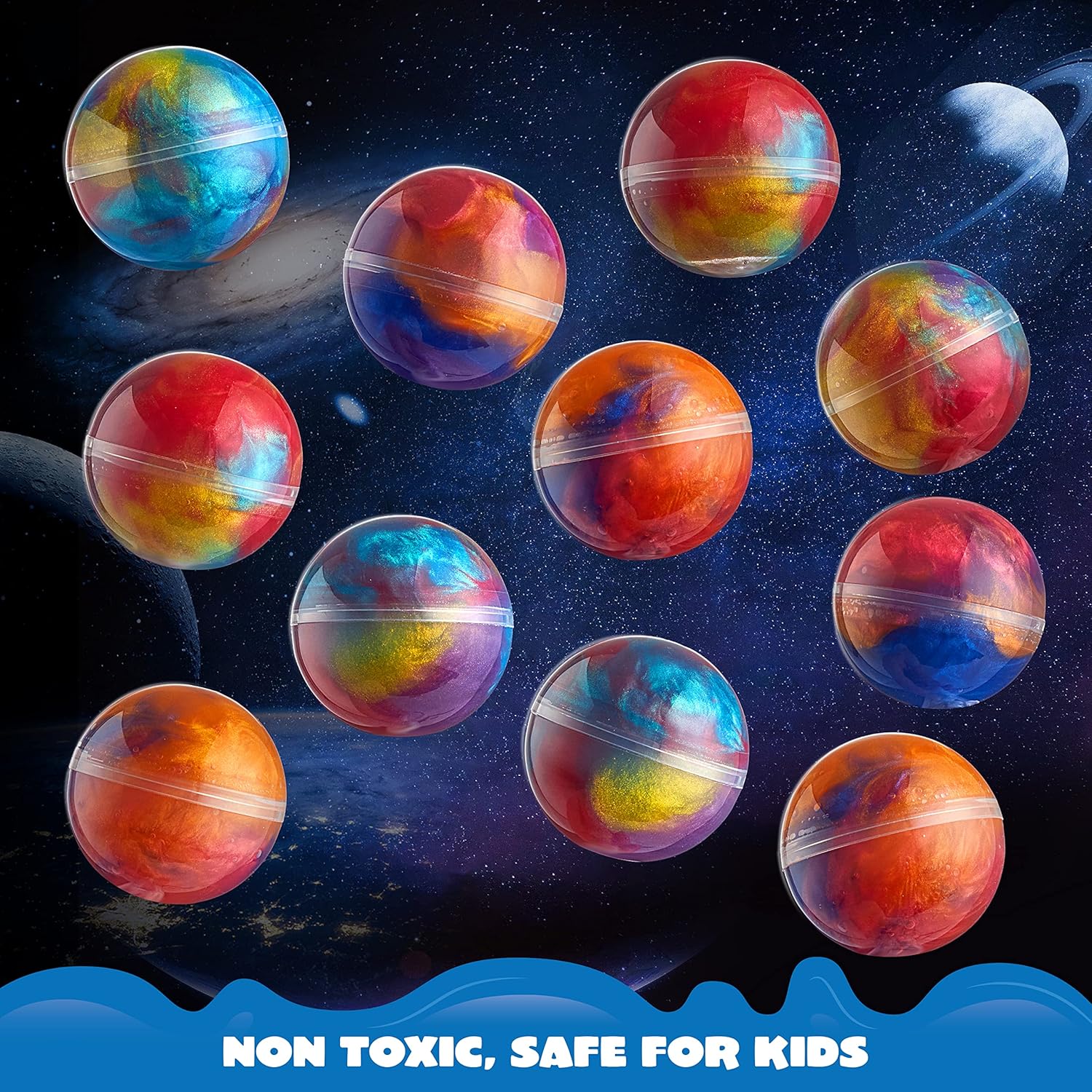 JOYIN Slime Party Favors, 36 Pack Galaxy Slime Ball- Stretchy, Non-Sticky, Mess-Free, Stress Relief, and Safe - Toys for Girls and Boys - Easter, Classroom Reward, Party Supplies, Valentines - Image 7