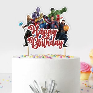 Superhero Happy Birthday Cake Toppe...