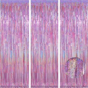 Pinkish Purple Fringe Curtain Backd...
