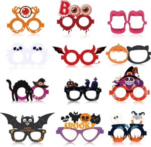 Halloween Paper Party Glasses (12) - Photo Booth Props