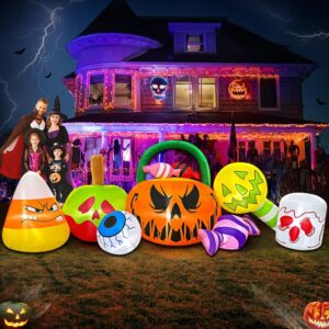 10-Ft Pumpkin & Ghost Inflatab...