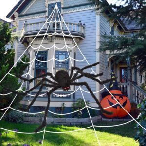 Giant 200″ Spider Web + 5-Ft ...