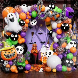 Ghost & Pumpkin Balloon Arch (...