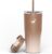 CHEERFUL GOAT Ceramic Lined Coffee Travel Mug – Stainless Steel Travel Coffee Tumbler with Ceramic Liner, with lid, 21 OZ Cup for Hot and Cold Water Coffee at Home, Office, or On the Go (Latte Ombre)