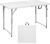 Byliable Folding Table 4 Foot Portable Heavy Duty Plastic Fold-in-Half Utility Table Small Indoor Outdoor Adjustable Height Folding with Carrying Handle, Camping and Party,White