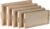 Hammont Wood Serving Tray Set with Handles – 5-Piece Nested Breakfast Trays for Food, Party Buffet, Organizing, and Montessori – Versatile Wooden Trays for Serving, Catering, and Bathroom Use