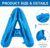 TONIFUL 40 Inch Large Blue Letter A Balloons Giant Alphabet Letter Balloons,Foil Mylar Big Balloons for 2026 Graduation Birthday Party Anniversary New Year Graduation Supplies Decorations