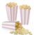 XIEHE 24 Pack Striped Popcorn Boxes – Carnival Parties Mini Paper Popcorn and Candy Containers, Party Supplies for Movie Nights (Pink)