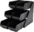 6 Compartment Serve Condiment Bin, 3-Tier Self Serve Condiment Bin Stand, Plastic Containers Storage Bins, Countertop Condiment Organizer for Coffee Shops Restaurants Bars