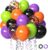 Halloween Party Balloons,Black Orange Purple Green Latex Balloon 50 Pcs 12 inch Purple Orange and Black Balloons For Halloween Supplies Party Decorations