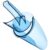 San Jamar Ergonomic Ice Scoop with Shield and Tapered Chute – Easy to Clean, 20-24 Ounce,Blue