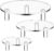 Lineshading 3 Pcs Round Acrylic Display Riser Clear Round Stands Clear Pedestal Riser Board for Cake Plant Dessert Jewelry Collectible Cupcake Figure Wedding Birthday Party Decor(6”,8”,10”)