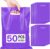 ANZNKU 50 PCS Purple Party Favor Bags, Goodie Bag for Candy Treat Jewelry Craft, Plastic Gift Bags with Die Cut Handles for Birthday, School Events & Small Business, Halloween, Easter Gifts(8×11 inch)