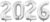 GOER 42 Inch 2026 Silver Foil Number Balloons for 2026 New Year Eve Festival Party Supplies Graduation Decorations