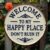 1PC Rustic Metal Welcome Sign Vintage Iron 7.8×7.8 Inch with Floral Accents Indoor Outdoor Metal Wall Art for Home, Porch, Garden, A