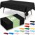misaya 6 Packs Disposable Plastic Table Cloth, 54 x 108 Inch Waterproof Rectangle Tablecloth, Leakproof & Sturdy Decorative Table Covers for Party, Outdoor and Back to School, Black
