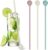 Reallnaive 3 Pcs 10″ Silicone Stirrer Stick Spoon Reusable Long Cocktail Coffee Stirrers Iced Tea Spoon Swizzle Stirs Stick Multipurpose for Whiskey Beverage Formula Mixing Milk(Green,Pink,White)