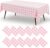 misaya 12 Packs Buffalo Disposable Table Cloth, 54 x 108 Inch Waterproof Plastic Tablecloth, Rectangle Pink and White Checkered Table Covers for Picnic, Birthday, Party, Back to School