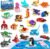HOGOKIDS 24 Pack Party Favors for Kids Building Set – 629PCS Mini Marine Animals Blocks Toy for Easter Valentines Day Goodie Bag Stuffers Classroom Prizes Gifts fo Kids Boy Girl Student Ages 6-12