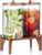 2 Pack 1.5 Gallon Square Glass Drink Dispenser with Wooden Stand & Lid, Large Beverage Dispenser with Stainless Steel Spigot, Juice & Lemonade Dispenser for Parties, Iced Tea, Water, Space-Saving