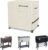 Porch Shield Waterproof Rolling 80-100 Qt Cooler Cart Cover Fits Most Patio Ice Chest Party Cooler (Light Tan, 32″L x 18″W x 30″H)
