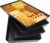 WOWBOX 4 pcs Serving Tray for Entertaining, Serving Platters for Snacks, Fruit, Cookies, Dessert, Reusable Plastic Trays for Serving Food and Pantry Organization in Kitchen & for Parties, (Black)