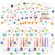 50PCS Happy Birthday Plates and Napkins, 7inch Colorful Dots Birthday Cake Dessert Plates Disposable Paper Dinnerware Set for Birthday’s Party Supplies Decorations (Birthday’s Candle, 7 Inch)