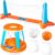 JOYIN Pool Toys Games Set-Inflatable Pool Float Set Volleyball Net & Basketball Hoops, 2 in1 Floating Swimming Game Toy, Volleyball Swimming Pool Game for Kids and Adults, Backyard Beach Summer Toys