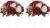 NUPTIO Artificial Flower Centrepieces for Tables – 2 Pcs Burgundy & Dusty Rose & Creamy White Fake Flowers Roses Balls 9.5in Diameter – Silk Faux Rose Arrangement for Wedding Party Table Decor
