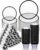 BESTVIP 350Pcs Clear Black Plastic Plates for Party, Disposable Dinnerware Set for 50 Guests, 100 Plastic Plates, 50 Cups, 50 Pre-Rolled Napkins with Cutlery for Graduation Party, Wedding, Halloween