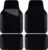CAR PASS Waterproof Universal Fit Car Floor Mats, Faux Leather Car Carpet Mats, Black Car Mats with Anti-Slip Nibbs Backing & Driver Heel Pad Fit for SUV,Vans,sedans, Trucks,Set of 4pcs(All Black)
